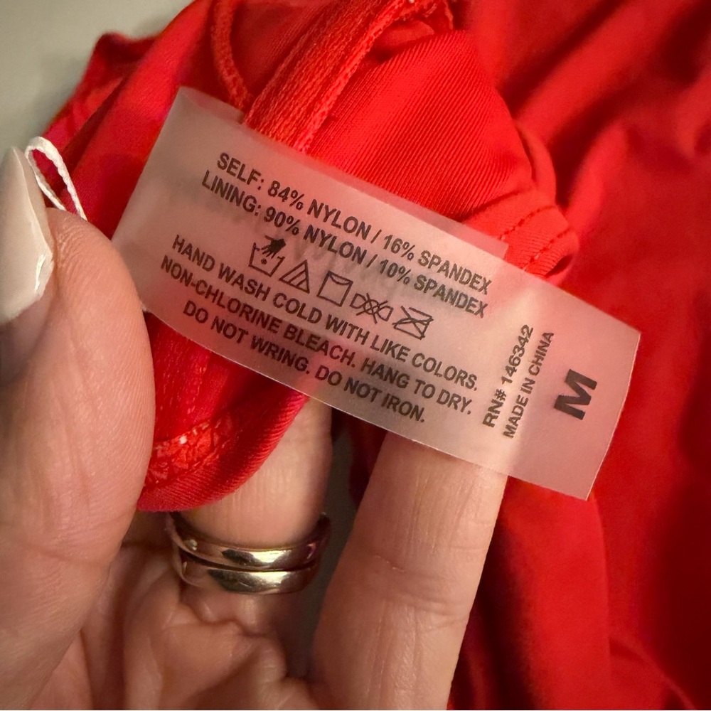 Nordstrom Catherine Malandrino Vibrant Red One-Piece Swimsuit - Picture 6 of 6